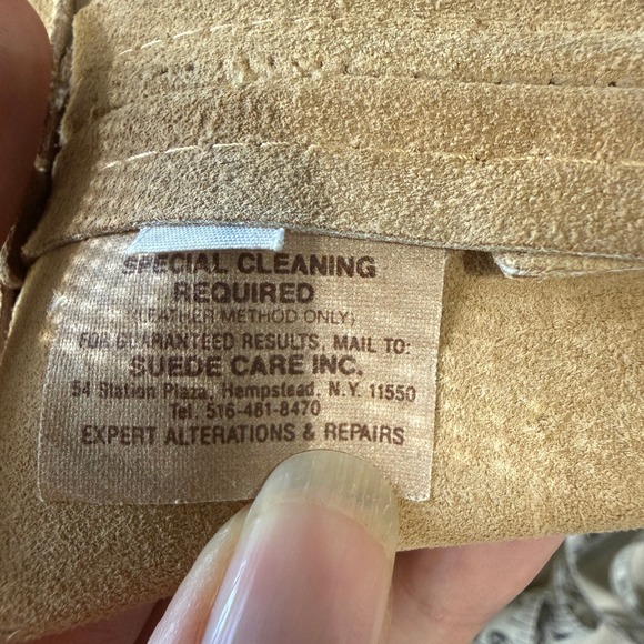 Vintage Suede Fringe Vest Women Medium Brown Boho Western Cowboy Gilet Sasson - Picture 9 of 11